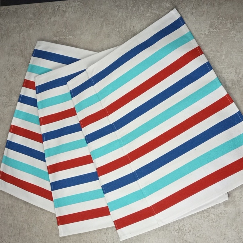 🏠 🍒 Ritz Anchor Stripe Ribbed Placemat